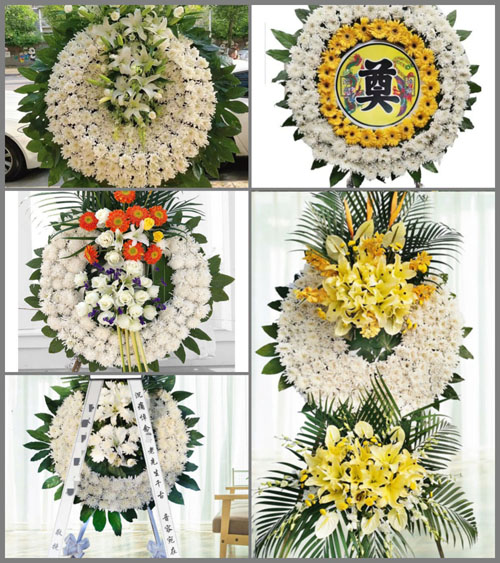 四川成都彭州市九尺镇高林村花圈速递